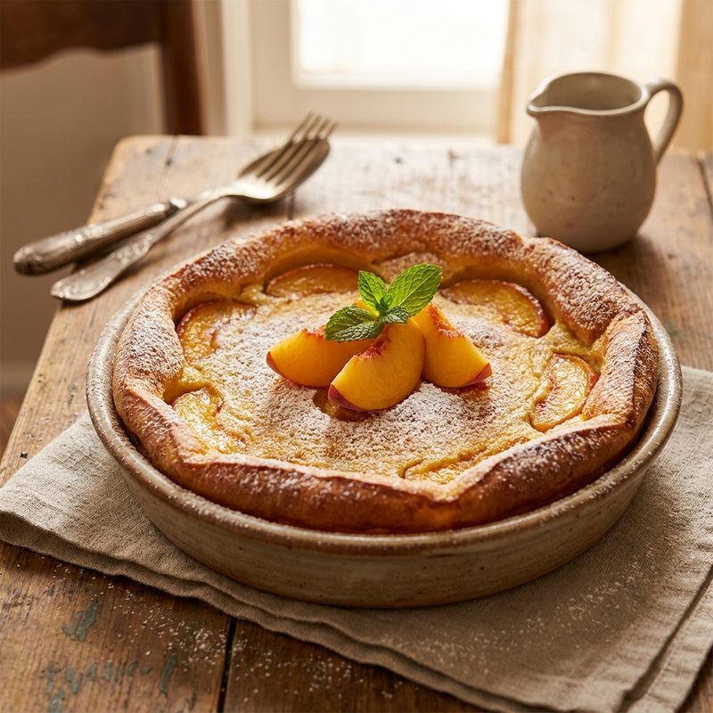 Back To School Peach Clafoutis