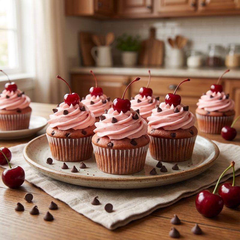 Cherry Chocolate Chip Cupcakes