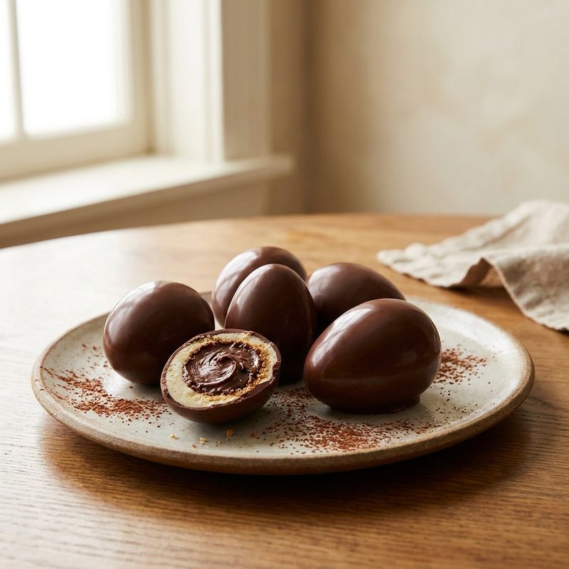 Chocolate Covered Nutella Eggs