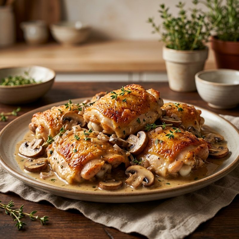 Creamy Dijon Chicken with Mushrooms