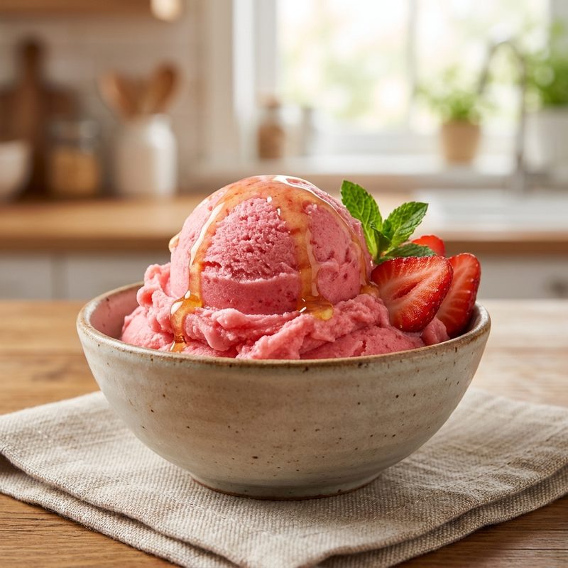 Fresh Strawberry Frozen Yogurt