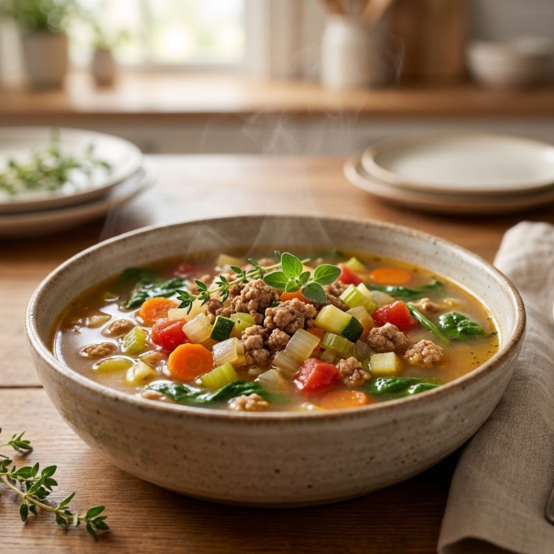 Ground Turkey Vegetable Soup