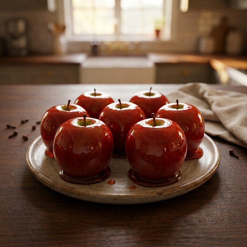 Red Moscato Candied Apples