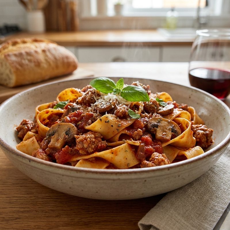 Sausage Mushroom Ragu