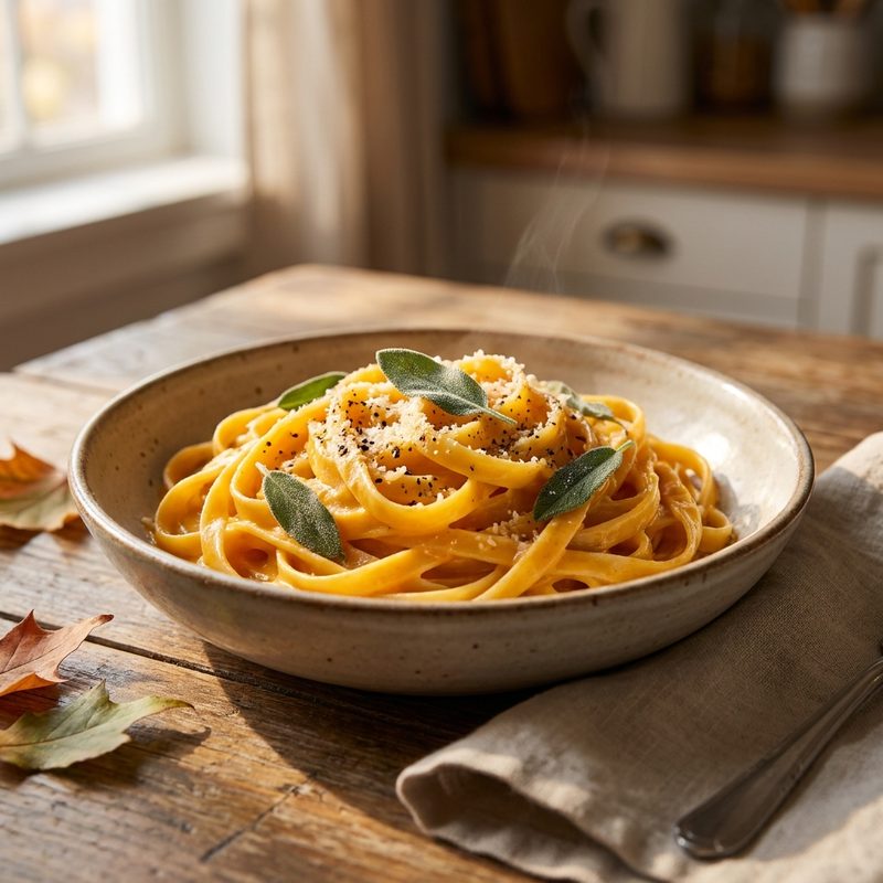 Smoky Pumpkin Fettuccini Alfredo