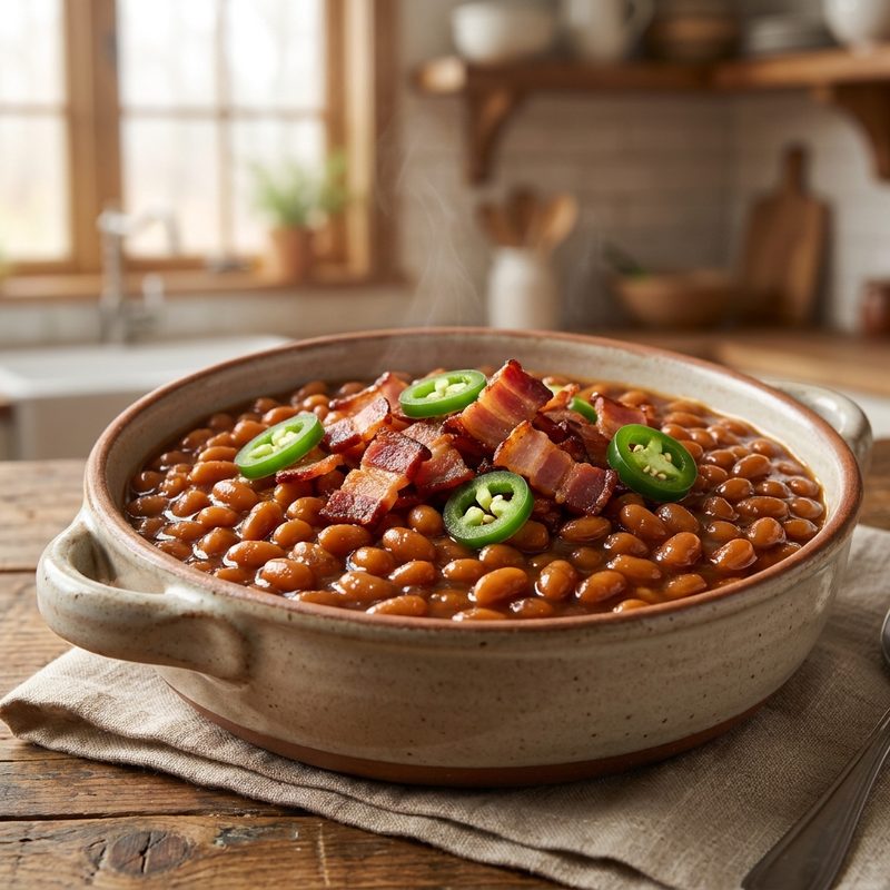 Spicy Baked Beans Summer BBQ Party