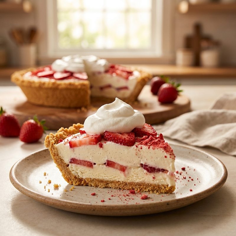 Strawberry Shortcake Ice Cream Pie