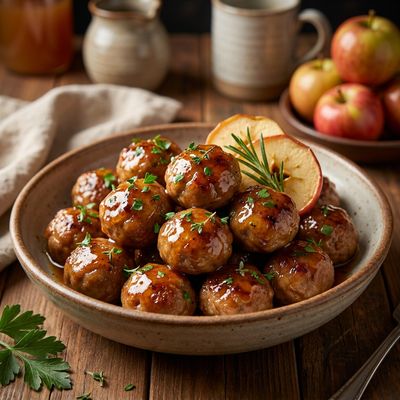 Apple Cider Glazed Meatballs