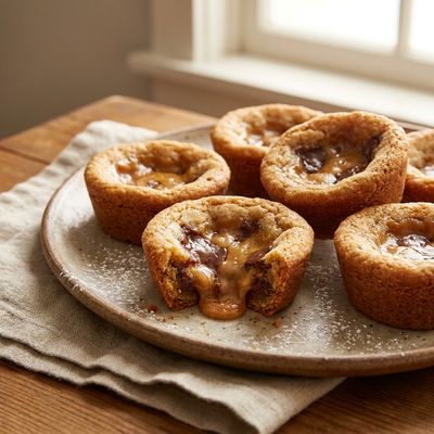 Butterscotch Chocolate Caramel Cookie Cups