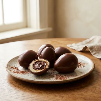 Chocolate Covered Nutella Eggs