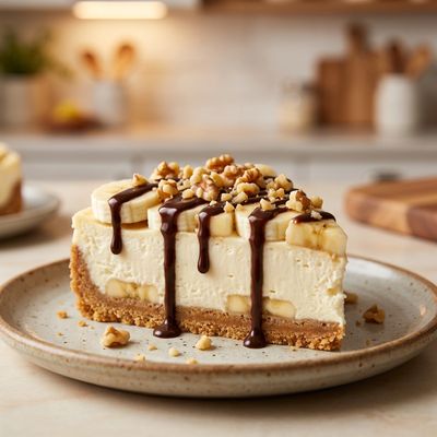 No Bake Banana Sundae Cheesecake