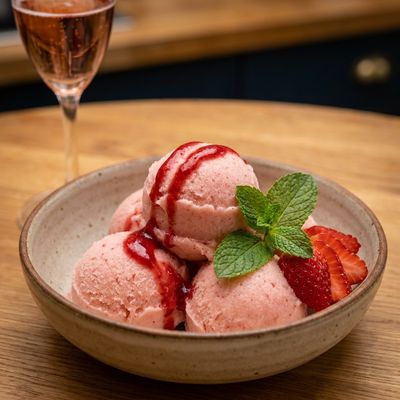 Strawberry Pink Champagne Sorbet