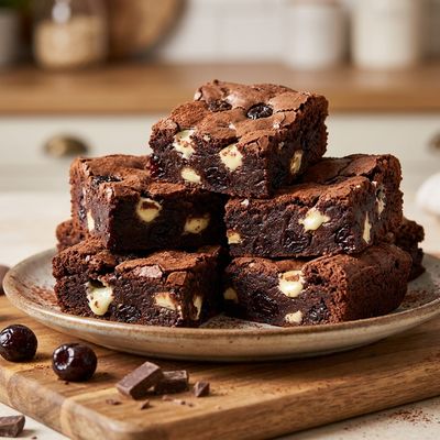 White Chocolate Cherry Brownies